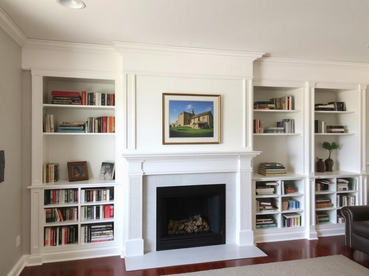 Built-in millwork & fireplace